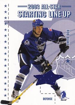 2003-04 Be a Player Memorabilia - All-Star Starting Lineup #ASSL-9 Rob Blake Front