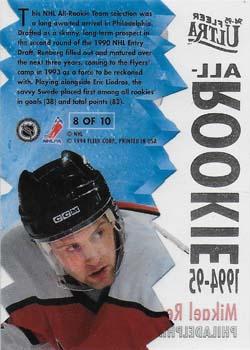 1994-95 Ultra - All-Rookies #8 Mikael Renberg Back