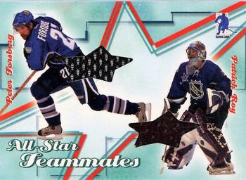 2003-04 Be a Player Memorabilia - All-Star Teammates #AST-1 Peter Forsberg / Patrick Roy Front