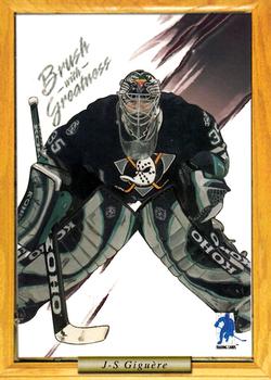 2003-04 Be a Player Memorabilia - Brush with Greatness Draw Contest #NNO Jean-Sebastien Giguere Front