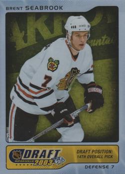 2003-04 Be a Player Memorabilia - 2003 NHL Entry Draft Redemption Exchange #14 Brent Seabrook Front