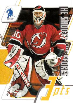 2003-04 Be a Player Memorabilia - He Shoots-He Scores Points #NNO Martin Brodeur Front