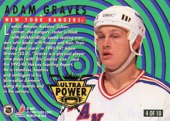 1994-95 Ultra - Ultra Power #4 Adam Graves Back
