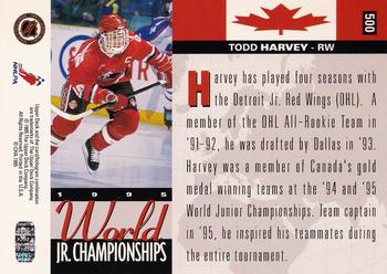 1994-95 Upper Deck #500 Todd Harvey Back