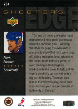 1994-95 Upper Deck #234 Mark Messier Back