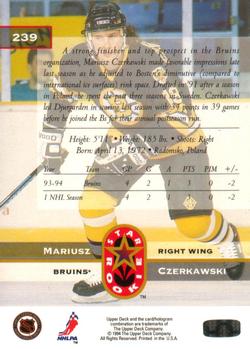 1994-95 Upper Deck #239 Mariusz Czerkawski Back