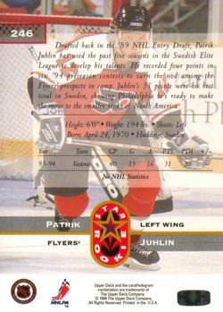 1994-95 Upper Deck #246 Patrik Juhlin Back