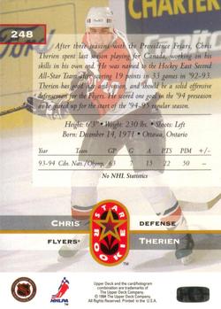 1994-95 Upper Deck #248 Chris Therien Back