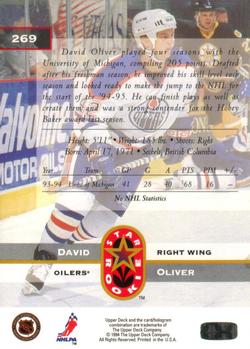 1994-95 Upper Deck #269 David Oliver Back