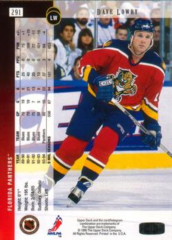 1994-95 Upper Deck #291 Dave Lowry Back