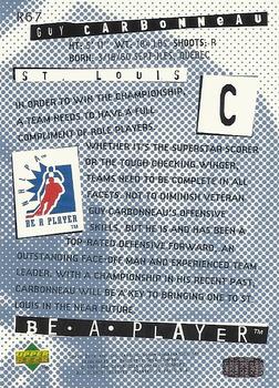 1994-95 Upper Deck Be a Player #R67 Guy Carbonneau Back