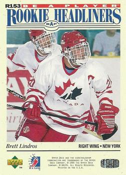 1994-95 Upper Deck Be a Player #R153 Brett Lindros Back