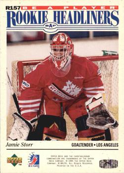 1994-95 Upper Deck Be a Player #R157 Jamie Storr Back