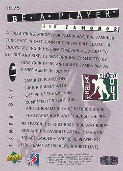 1994-95 Upper Deck Be a Player #R175 Rob Zamuner Back