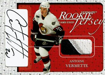 2003-04 Be a Player Ultimate Memorabilia - Autographed Jerseys #128 Antoine Vermette Front