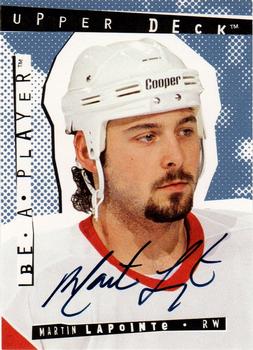 1994-95 Upper Deck Be a Player - Autographs #133 Martin Lapointe Front