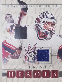 2003-04 Be a Player Ultimate Memorabilia - Heroes #14 Mike Richter / Gerry Cheevers Front