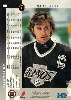 1994-95 Upper Deck - Electric Ice #1 Wayne Gretzky Back