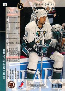 1994-95 Upper Deck - Electric Ice #13 Bobby Dollas Back