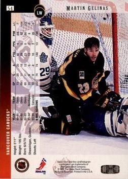 1994-95 Upper Deck - Electric Ice #54 Martin Gelinas Back