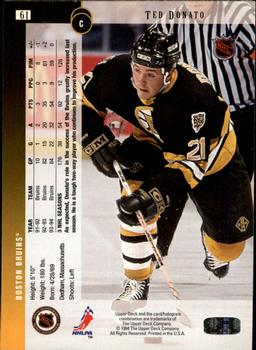 1994-95 Upper Deck - Electric Ice #61 Ted Donato Back
