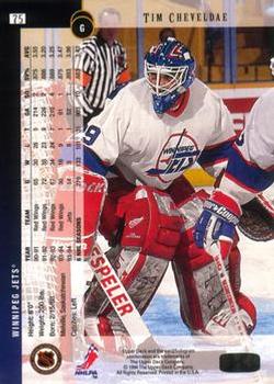 1994-95 Upper Deck - Electric Ice #75 Tim Cheveldae Back