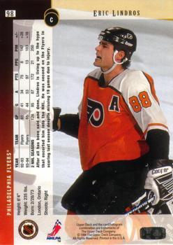 1994-95 Upper Deck - Electric Ice #98 Eric Lindros Back