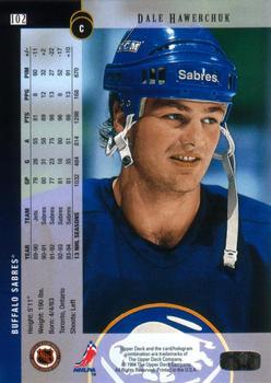 1994-95 Upper Deck - Electric Ice #102 Dale Hawerchuk Back