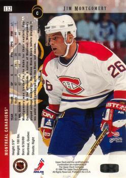1994-95 Upper Deck - Electric Ice #132 Jim Montgomery Back