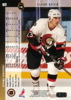 1994-95 Upper Deck - Electric Ice #146 Claude Boivin Back