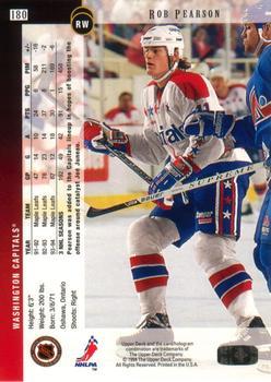 1994-95 Upper Deck - Electric Ice #180 Rob Pearson Back
