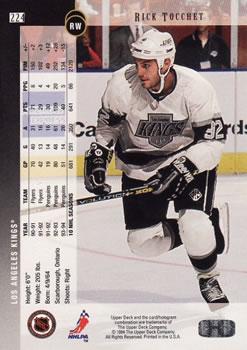 1994-95 Upper Deck - Electric Ice #224 Rick Tocchet Back