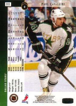 1994-95 Upper Deck - Electric Ice #311 Paul Cavallini Back