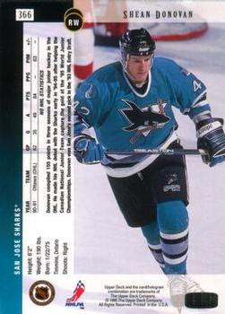 1994-95 Upper Deck - Electric Ice #366 Shean Donovan Back