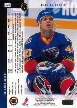1994-95 Upper Deck - Electric Ice #470 Patrice Tardif Back
