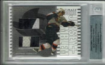 2003-04 Be a Player Ultimate Memorabilia - Rookie Jersey and Emblems #NNO Antoine Vermette Front