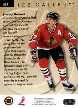 1994-95 Upper Deck - Ice Gallery #IG3 Jeremy Roenick Back