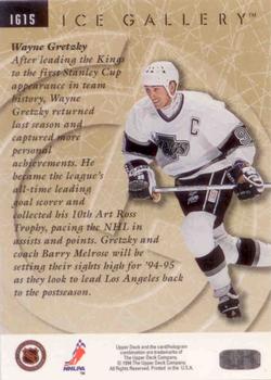 1994-95 Upper Deck - Ice Gallery #IG15 Wayne Gretzky Back