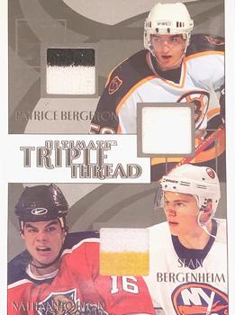 2003-04 Be a Player Ultimate Memorabilia - Triple Threads #NNO Nathan Horton / Patrice Bergeron / Sean Bergenheim Front