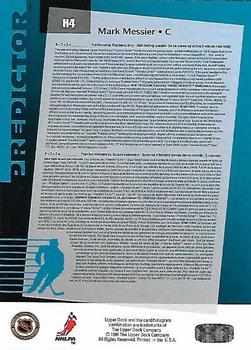 1994-95 Upper Deck - Predictors Hobby #H4 Mark Messier Back