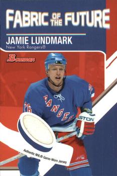 2003-04 Bowman Draft Picks and Prospects - Fabric of the Future Jerseys #FF-JLU Jamie Lundmark Front