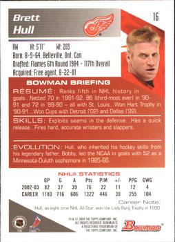 2003-04 Bowman Draft Picks and Prospects - Gold #16 Brett Hull Back