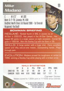 2003-04 Bowman Draft Picks and Prospects - Gold #99 Mike Modano Back