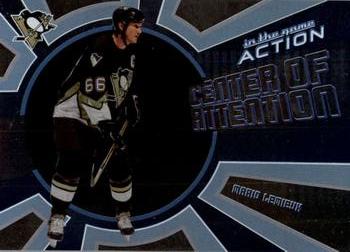 2003-04 In The Game Action - Center of Attention #CA-1 Mario Lemieux Front