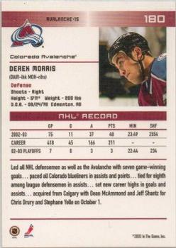 2003-04 In The Game Action - Edmonton the Big One #180 Derek Morris Back