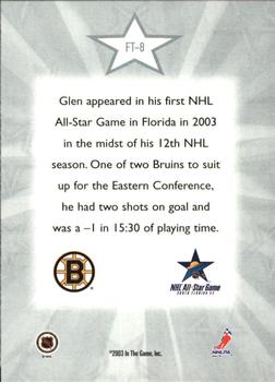 2003-04 In The Game Action - First Time All-Star #FT-8 Glen Murray Back