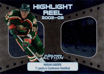 2003-04 In The Game Action - Highlight Reel #HR-12 Marian Gaborik Front