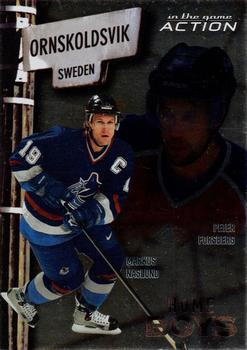 2003-04 In The Game Action - Homeboys #HB-1 Markus Naslund / Peter Forsberg Front