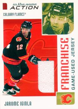 2003-04 In The Game Action - Jerseys #M-245 Jarome Iginla Front