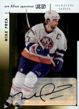 2003-04 In The Game Used Signature Series - Autographs Gold #A-MP Michael Peca Front
